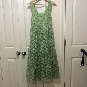 Mint green floral dress